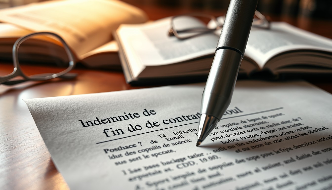 Indemnité fin de contrat cdd calcul aspects juridiques à connaître